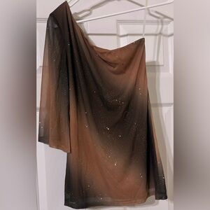 Brown and Black Gradient Shawl